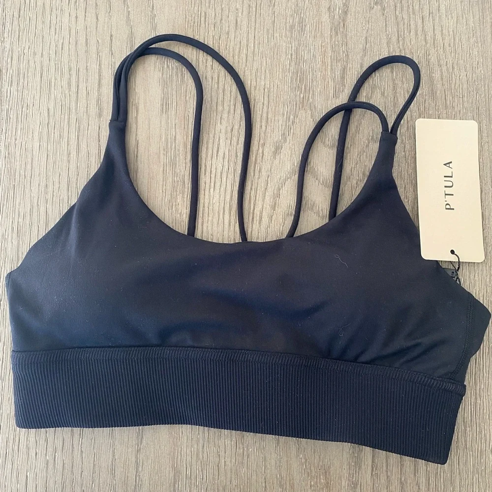 P’tula x HB Twisted BLACK Sports Bra Size S🖤 - Picture 4 of 7